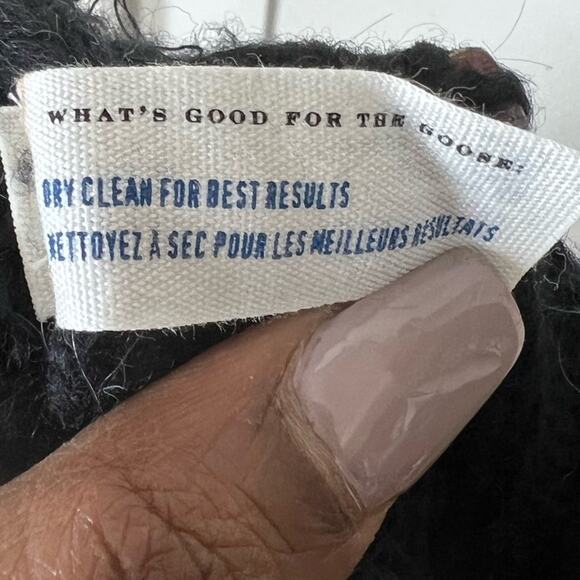 Anthropologie Leifsdottir Black Wool Alpaca Mohair Blend Knit Sweater Size XS - Picture 11 of 13